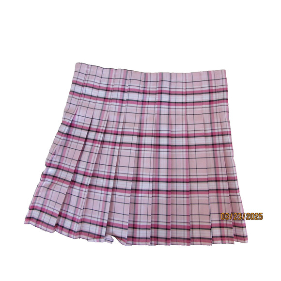 Office Siren Pleated Pink Plaid Micro Mini Skirt Sz M 7-9)Legally Office Corp - Picture 4 of 11